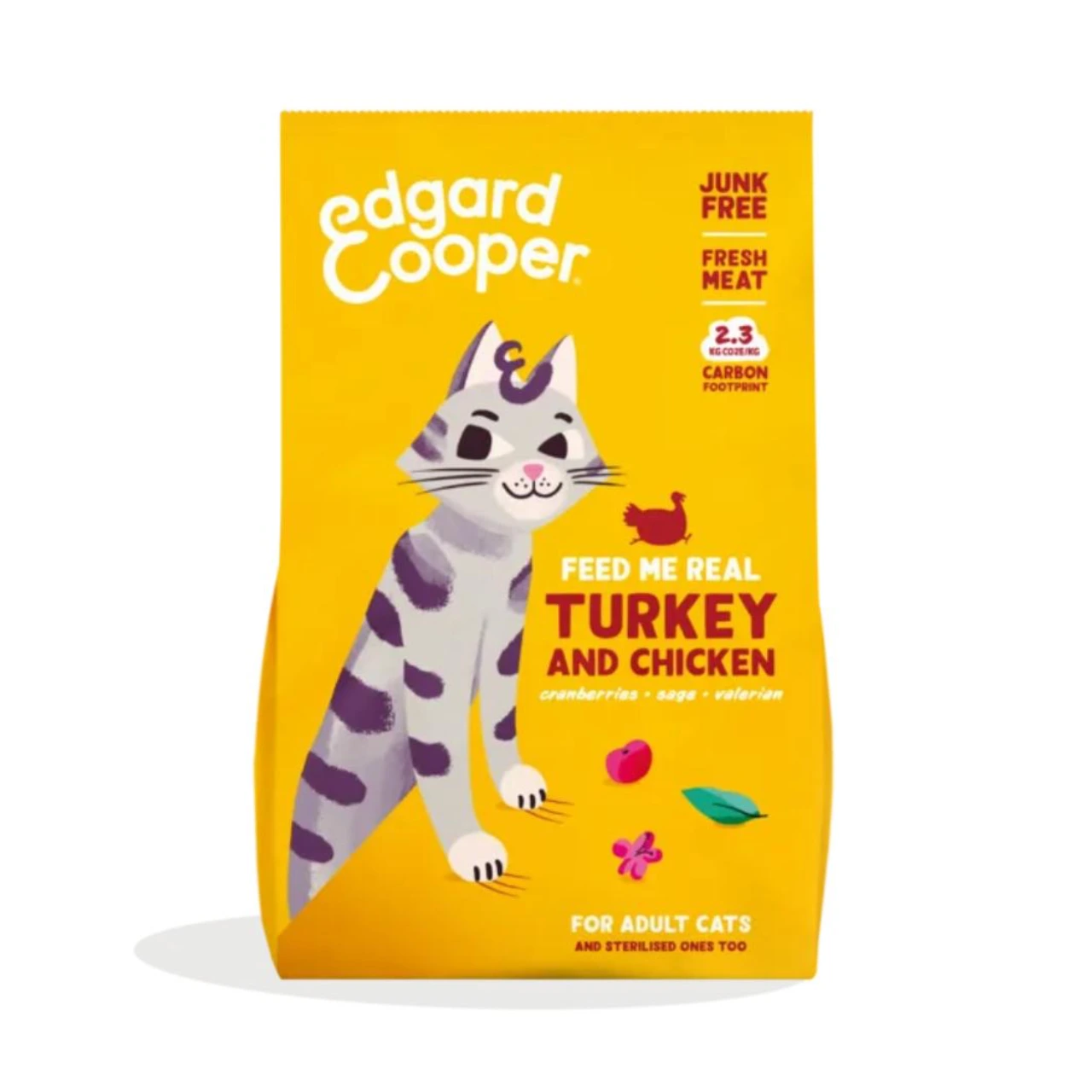 Edgard & Cooper kattefoder kalkun og kylling 325 g